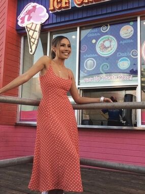 Privacy Please Red Polka Dot Slip Dress